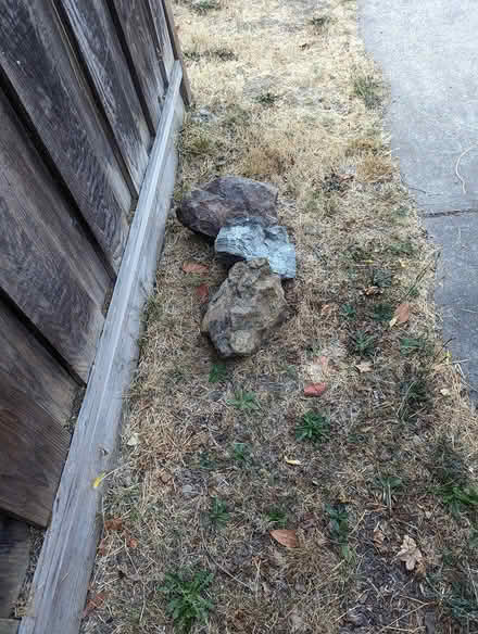 Photo of free Garden edging, cinder blocks, rocks (San Carlos) #1