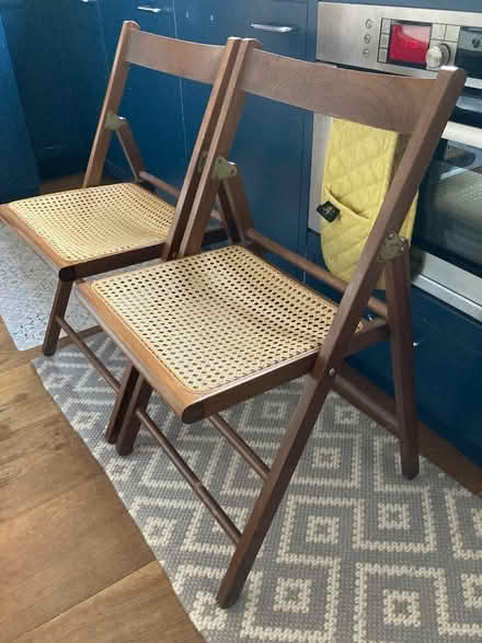 Photo of free Two rattan folding chairs - in need of repair (Abbeville Village SW4) #1