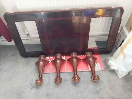 Photo of free Dark brown solid wood coffee table (Seaford BN25) #1