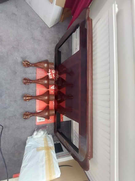Photo of free Dark brown solid wood coffee table (Seaford BN25) #2