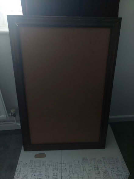 Photo of free Solid dark wood frame with backing board 38 x 26 inches (Seaford BN25) #1