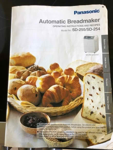 Photo of free Panasonic bread maker SD-255 (Minster Lovell OX29) #3