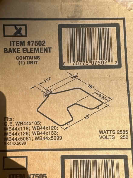 Photo of free GE Electric Stove Element (Marietta, GA) #1