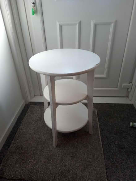 Photo of free White painted wooden side table (AB15) #1