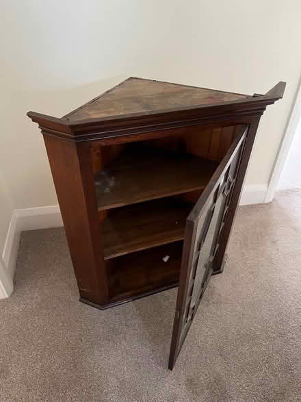 Photo of free Antique glass corner display unit (Wallasey CH45) #1