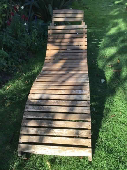 Photo of free Wooden sun lounger (Hastings TN34) #1