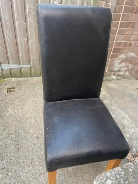 Photo of free Set of 4 black leather dining chairs (Purbeck District BH19) #2