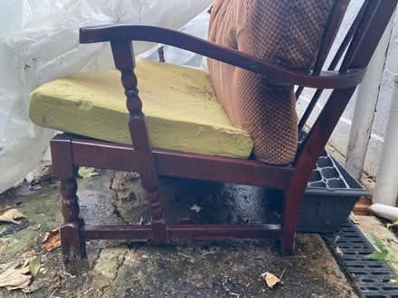 Photo of free Wooden sofa - with cushion covers (Gipsy Hill SE19) #3