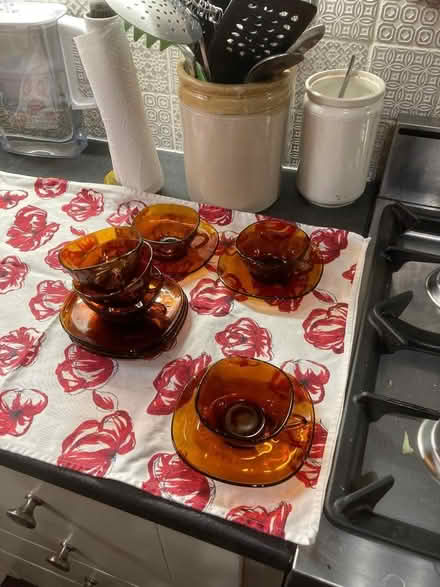 Photo of free Smoked glass brown 1960’s coffee set (Kings Heath B13) #1