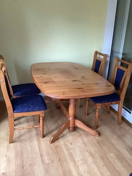 Photo of free Pine table and 4 chairs (Crawley RH10) #1
