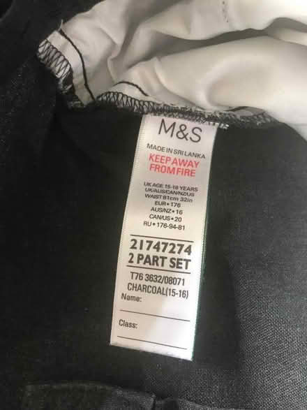 Photo of free Boys School Uniform Age 14/15 (TN25) #1