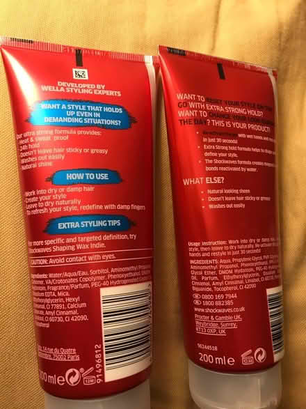 Photo of free Two tubes of hair gel (Pinxton NG16) #2