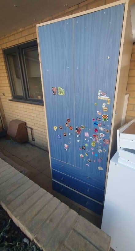 Photo of free Blue wardrobe and built in drawers (Seaford BN25) #2
