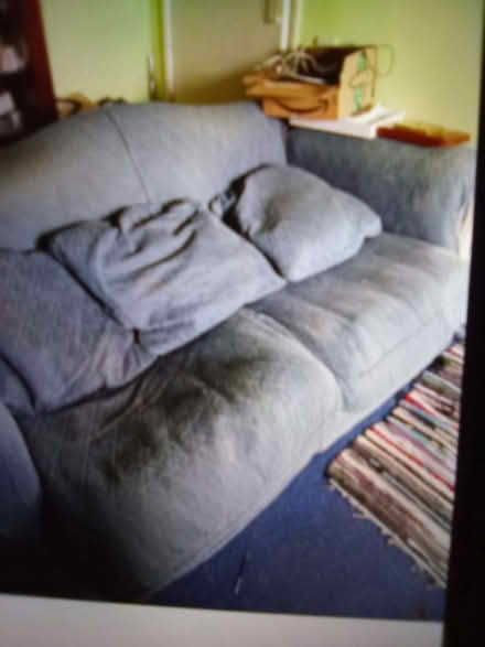 Photo of free blue sofa (Gould's Ground BA11) #1