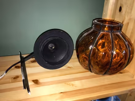Photo of free Amber glass wall light - needs repair (Craig-y-don LL30) #1