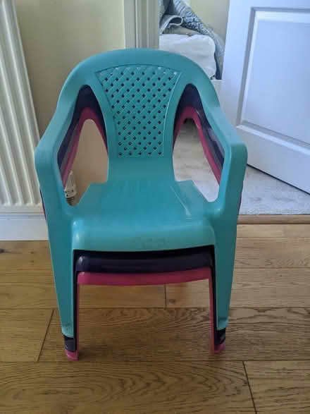 Photo of free 3 Childrens stacking chairs (Finchampstead RG40) #1