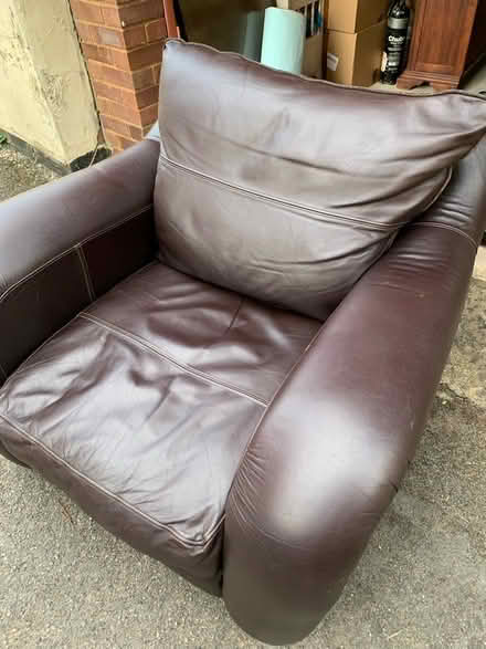Photo of free Armchair - big & brown (Yeovil) #1