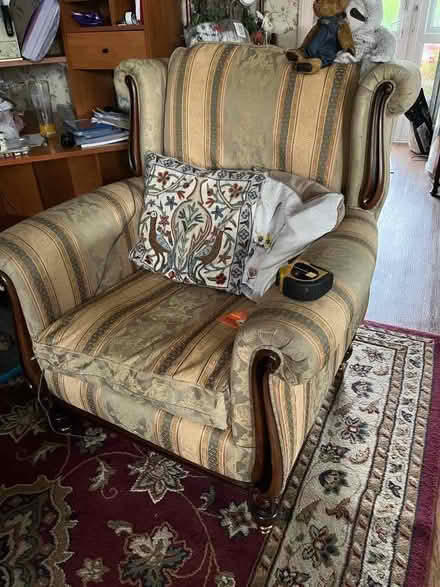 Photo of free 3 seater sofa and armchair (Presteigne LD8) #1