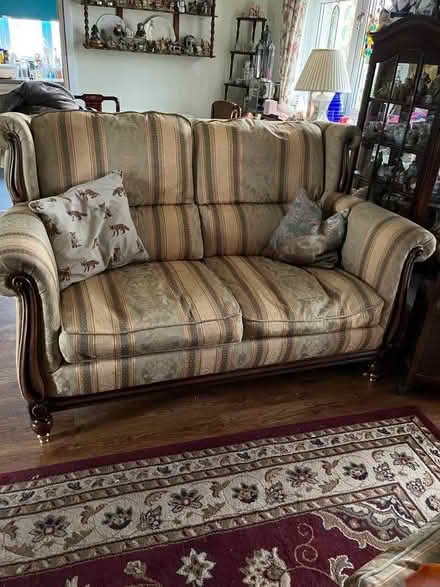 Photo of free 3 seater sofa and armchair (Presteigne LD8) #2