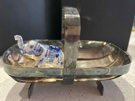 Photo of free Silver basket-ceramic elephant (Bronx, New York) #1