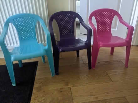 Photo of free 3 Childrens stacking chairs (Finchampstead RG40) #2