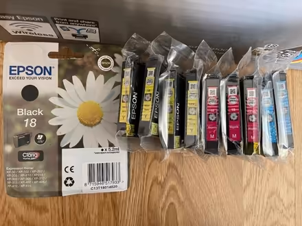 Photo of free Printer cartridge [unused]: Epson 18, 18 XL (10 in total) (Westbourne Green W2) #1