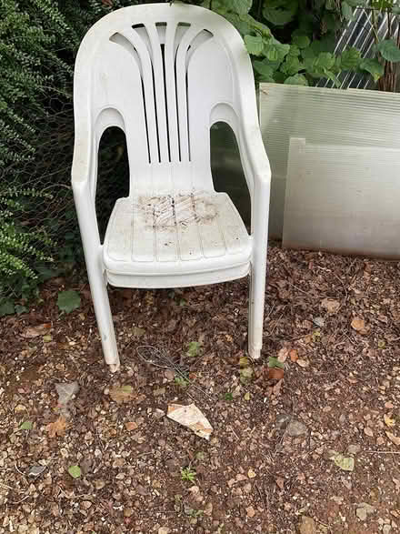 Photo of free White Plastic Chairs (Taunton TA2 Kingston St Mary) #1