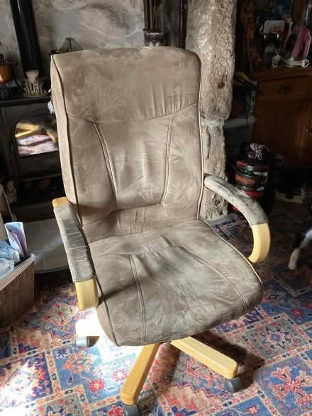 Photo of free Suede desk chair (Pendeen TR19) #1