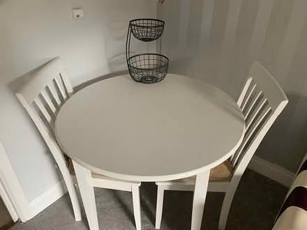 Photo of free Small white table and 4 chairs (SS0) #1