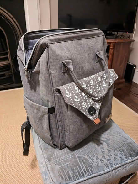 Photo of free Grey rucksack changing bag (Calne SN11) #3