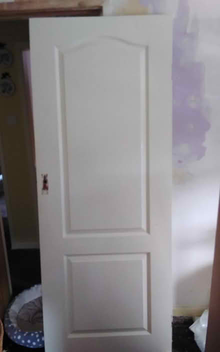 Photo of free 2 panel white wood door (stalybridge SK15) #2