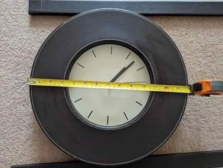 Photo of free Brown Leather effect Wall clock (Bolton-le-Sands LA5) #1