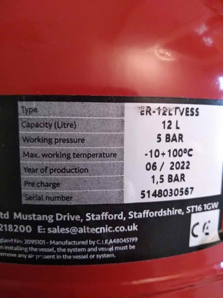 Photo of free Expansion vessel (Wells) #3