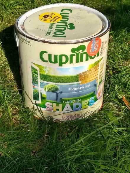 Photo of free Cuprinol Forget-me-not outdoor wood paint (Dane End SG12) #1