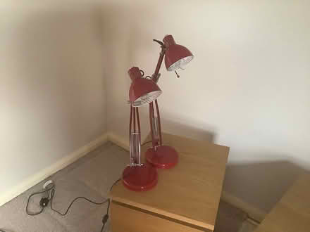 Photo of free 2 x red lamps (Anstey Height’s LE4) #1