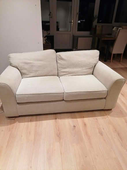 Photo of free 2 seater cream sofa (Sandal, WF2) #1