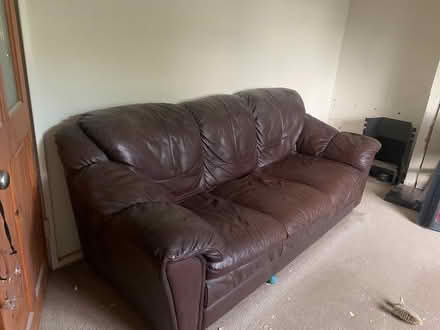 Photo of free Leather sofa (Stoke hill Exeter) #2