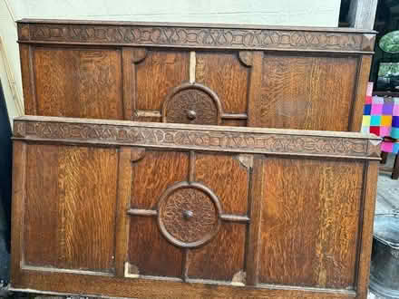 Photo of free Antique Oak Double Bed Frame (Presteigne LD8) #3