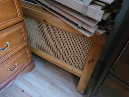 Photo of free Pine And Rattan Single Bed Frame C/W Trundle Guest Bed (Purbrook PO7) #4
