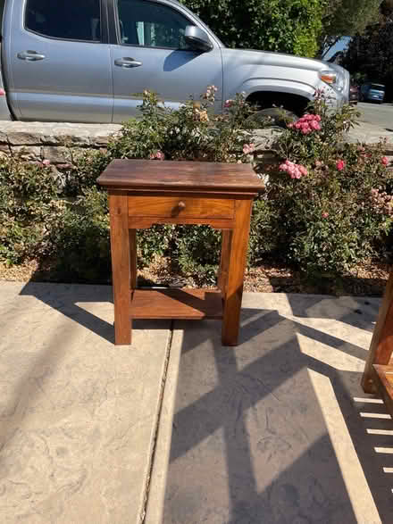 Photo of free Reclaimed Wood Side Table (Bancroft Middle School SL) #1