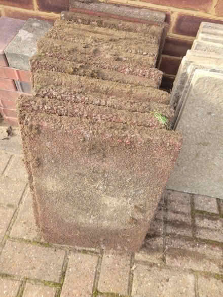 Photo of free 14 red concrete paving slabs 30x45 (Letchworth SG6) #1