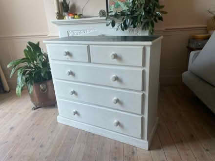 Photo of free White shabby chic chest of drawers (Catford South SE6) #3