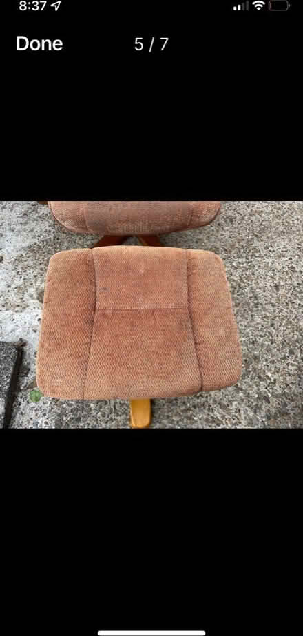 Photo of free Recliner chair and footstool (CV379) #4