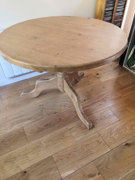 Photo of free Round waxed wooden table (Grandpont OX1) #2