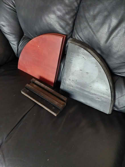 Photo of free Wooden corner shelves 4 in total (Seaford BN25) #2