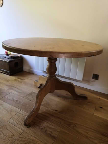 Photo of free Round waxed wooden table (Grandpont OX1) #3