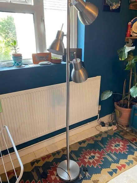 Photo of free Silver 3 spotlight floor lamp (East Challow OX12) #1