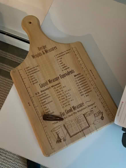 Photo of free Cutting Board with a Cheat Sheet (Arlington Near Stratton) #1