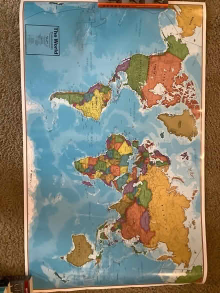 Photo of free World Map poster (Ypsilanti,byEllsworth&Mich Ave) #1