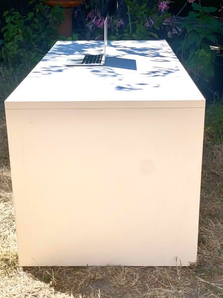 Photo of free Solid Modern White Desk (right off Ashby & San Pablo) #1